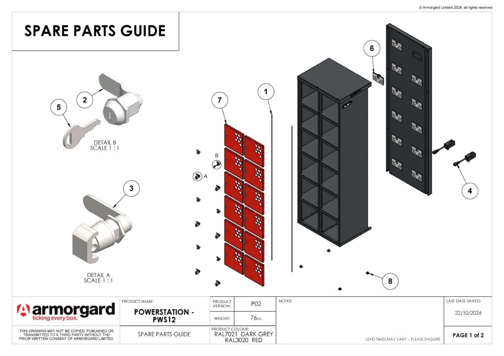 PowerStation PWS12K & PWS12P Spare Parts Guide 1