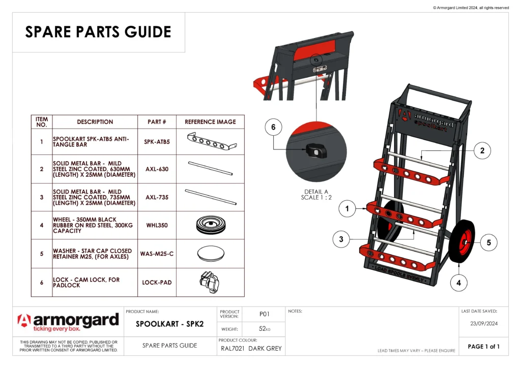 SpoolKart SPK2 Spare Parts Guide