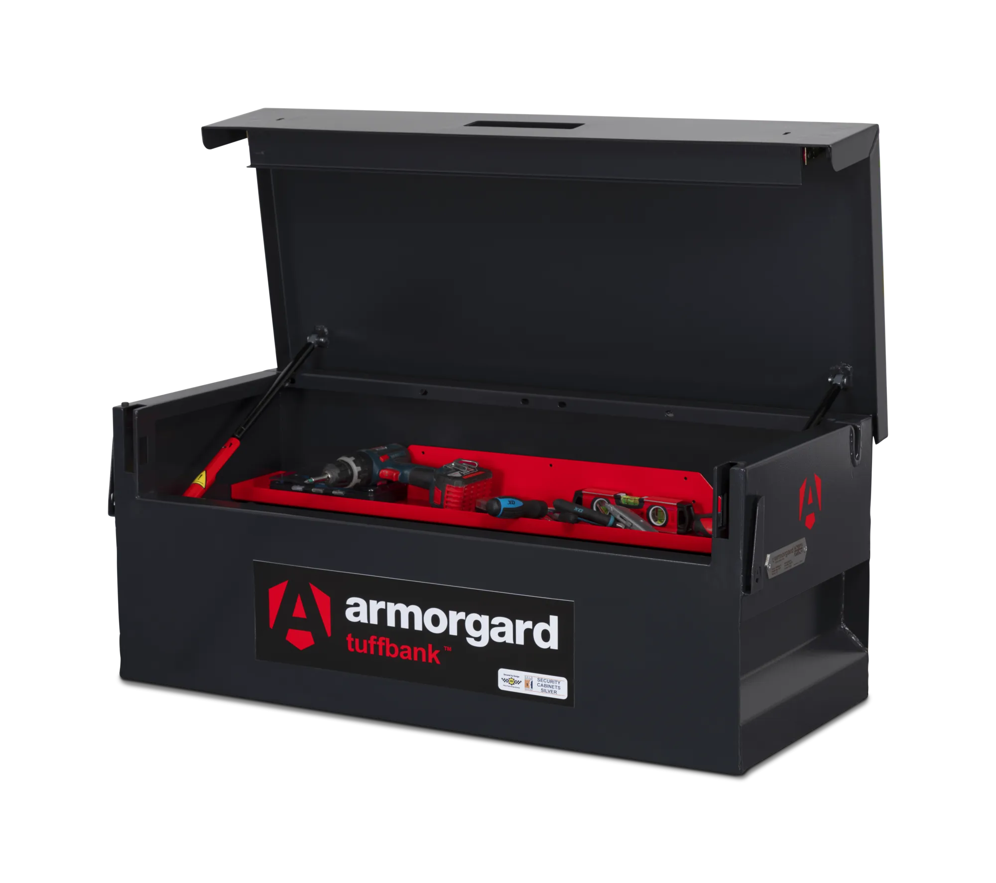 TB12+SHE 4 Front Right Plain Shelf With Bosch Ox Tools Props