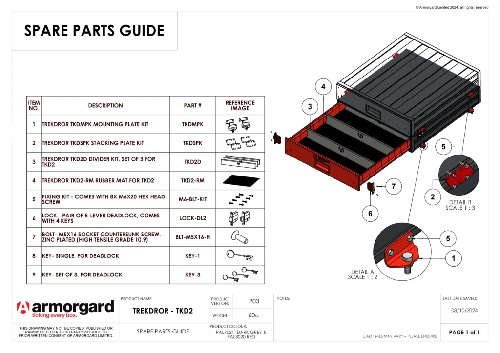 TrekDror TKD2 Spare Parts Guide