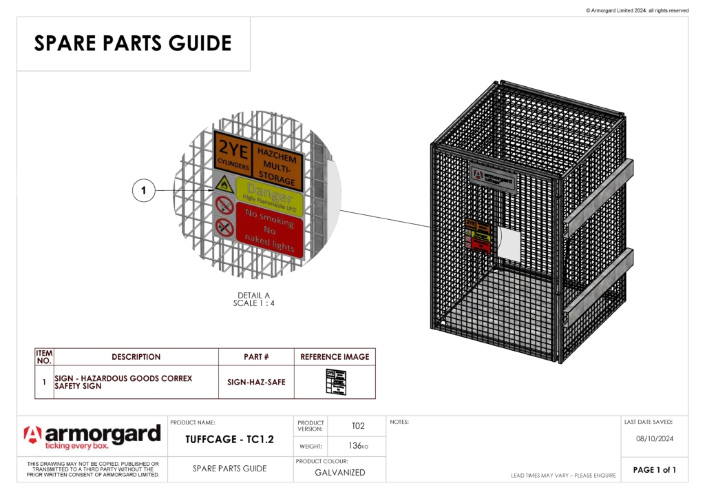 TuffCage TC1.2 Spare Parts Guide