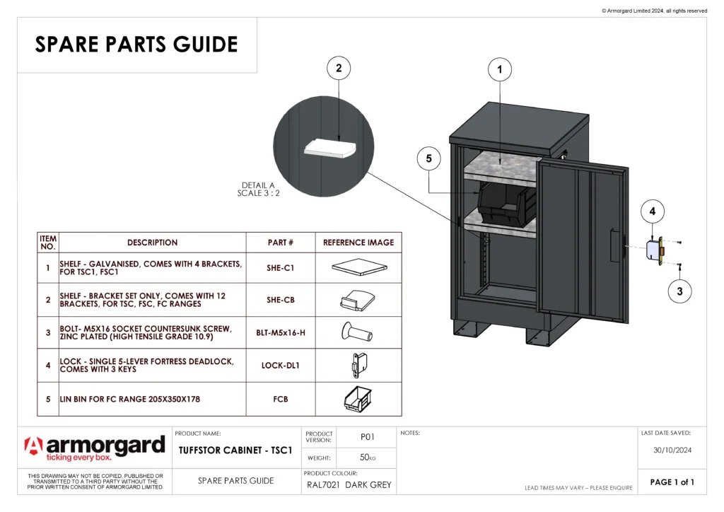 TuffStor TSC1 Spare Parts Guide (1)