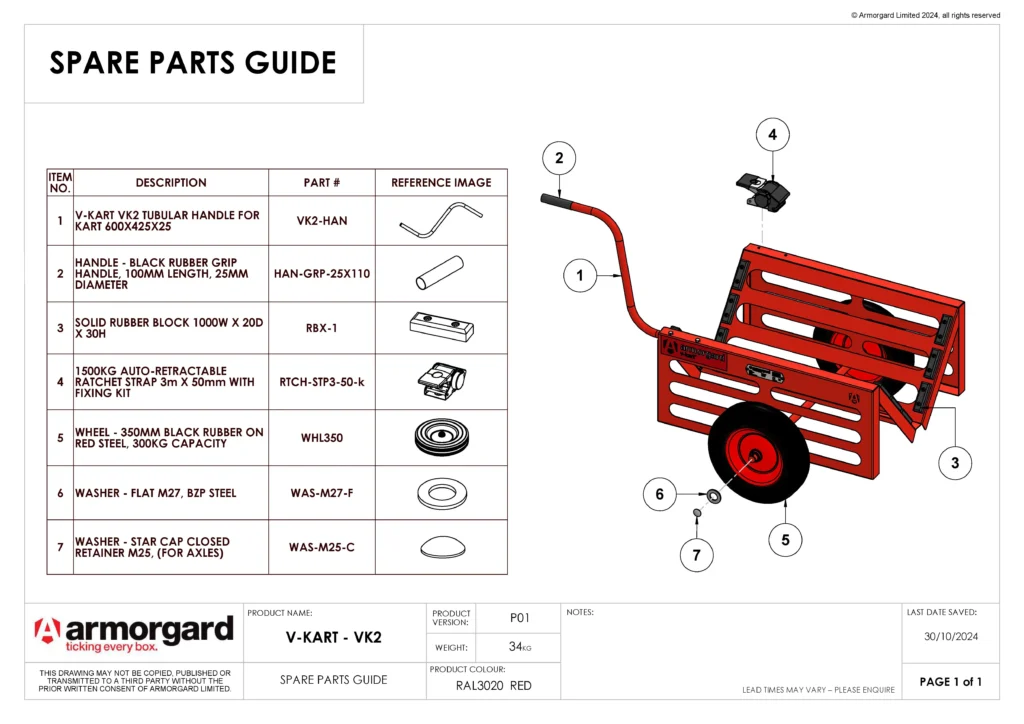 V Kart VK2 Spare Parts Guide (1)