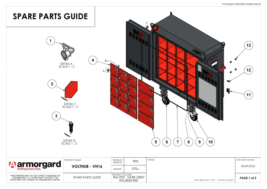 VoltHub VH16 Spare Parts Guide 20250930 1